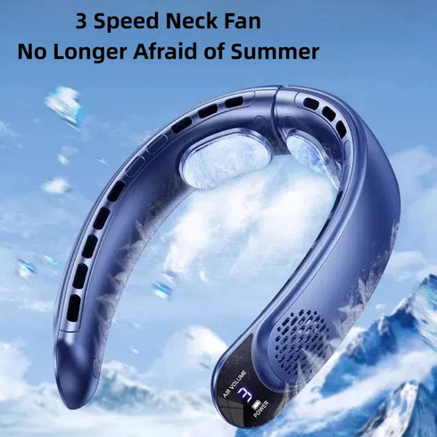 Portable USB Neck Fan with Turbine Design